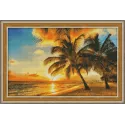 Kit de peinture diamant Coucher de soleil tropical 60х38 cm AZ-1063