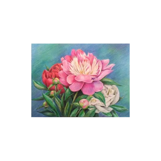 Kit peinture diamant Bouquet de Pivoines 40*30 cm AZ-1313