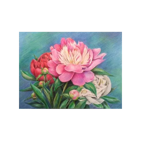 Kit peinture diamant Bouquet de Pivoines 40*30 cm AZ-1313