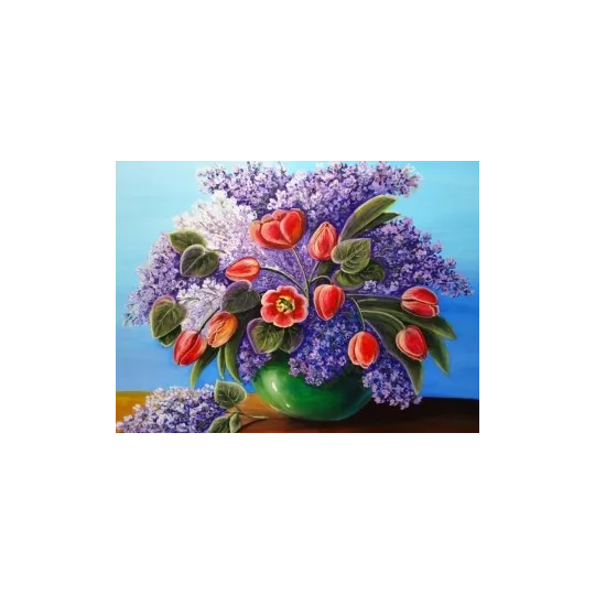 Kit peinture diamant Bouquet Lilas 40*30 cm AZ-1314