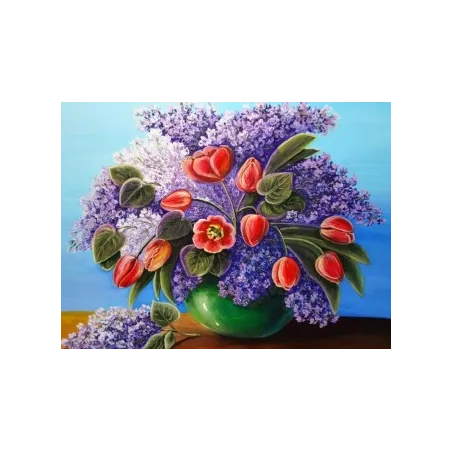 Kit peinture diamant Bouquet Lilas 40*30 cm AZ-1314