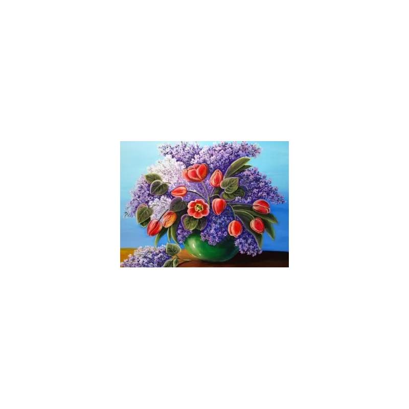 Kit peinture diamant Bouquet Lilas 40*30 cm AZ-1314