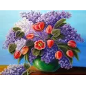Diamond painting kit Lilac Bouquet 40*30 cm AZ-1314