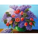 Kit peinture diamant Bouquet Lilas 40*30 cm AZ-1314