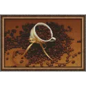 (Discontinued) Diamond painting kit Coffee Bow 60х38 cm AZ-1233