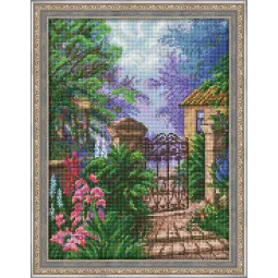 Deimantų tapybos rinkinys Gates to the Garden 30*40 cm AZ-1329