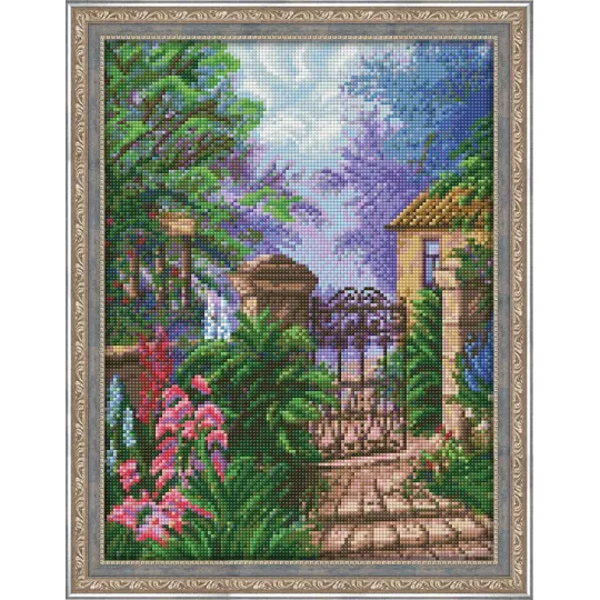 Deimantų tapybos rinkinys Gates to the Garden 30*40 cm AZ-1329
