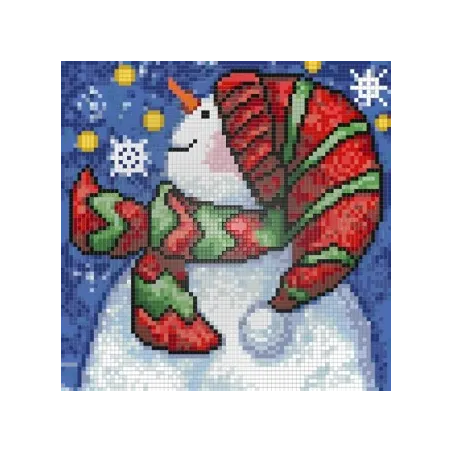 SALE (Discontinued) Diamond Painting Kit New Year Snowman AZ-1264