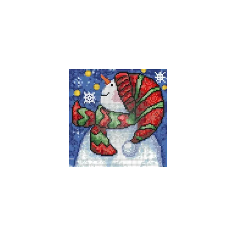 SALE (Discontinued) Diamond Painting Kit New Year Snowman AZ-1264