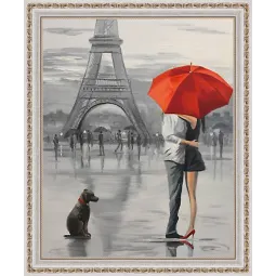 Deimantų tapybos rinkinys Paris Romance  40х50 cm AZ-1409