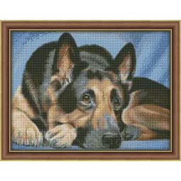 Картина стразами "Овчарка" AZ-1418