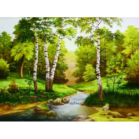Diamond Painting Kit River among the Trees 40*30 cm AZ-1343