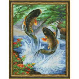 Deimantų paveikslėlio rinkinys Koi karpiai 30*40 cm AZ-1357