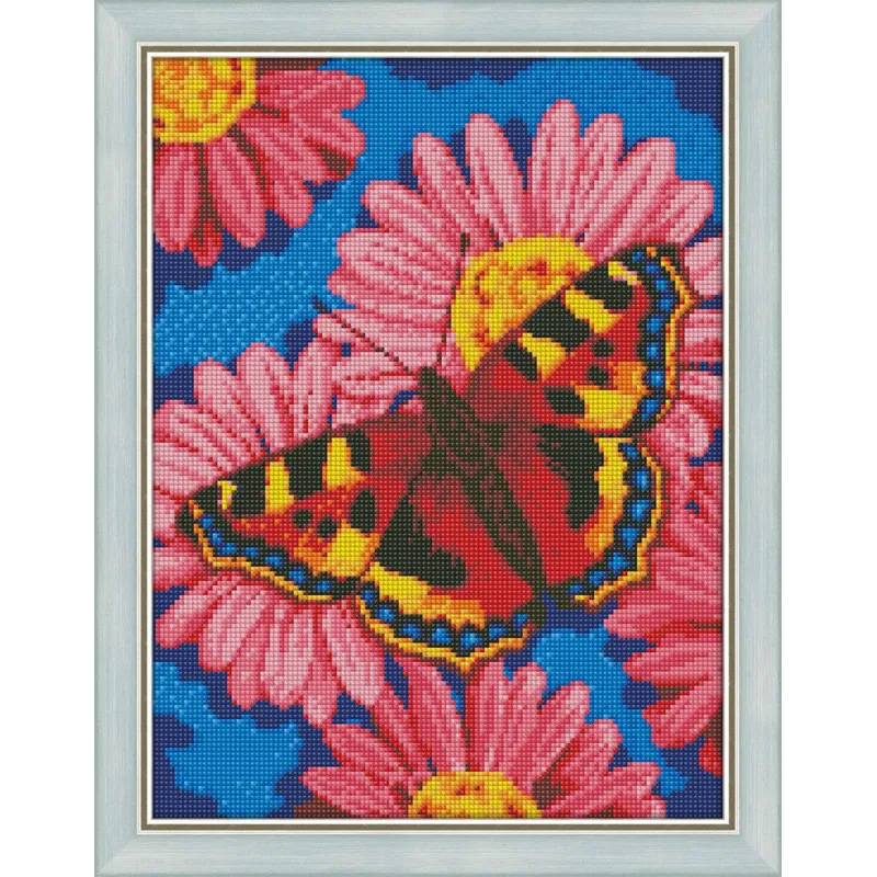 (Eingestellt) Diamant-Malerei-Set Schmetterling Größe: 40 x 30 cm AZ-1360