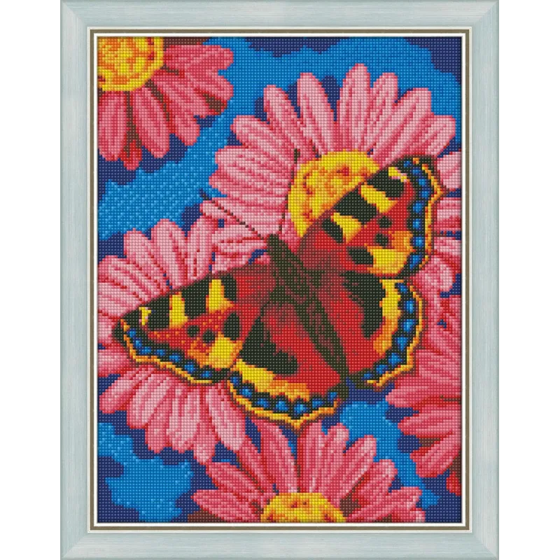 (Discontinué) Kit de peinture diamant papillon Taille : 40x30cm AZ-1360