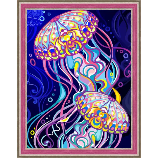 (Discontinued) Diamond painting kit Jellyfish AZ-1579