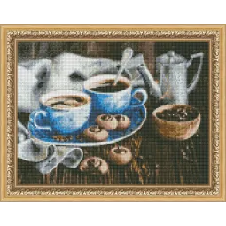 Deimantų tapybos rinkinys Coffee Romance 40х30 cm AZ-1424