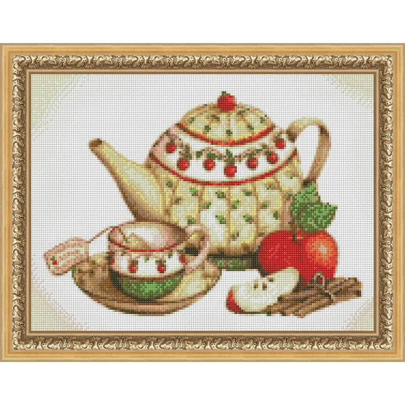 (Discontinué) Kit de peinture diamantée Thé à la cannelle 40х30 cm AZ-1429