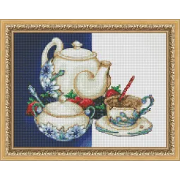(Discontinued) Diamond painting kit Tea Composition  40х30 cm AZ-1430