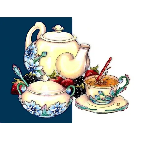 (Discontinued) Diamond painting kit Tea Composition  40х30 cm AZ-1430