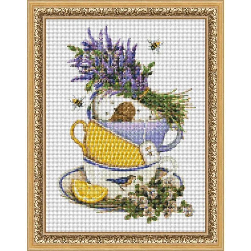 (Discontinué) Kit de peinture diamant Nature morte au thé 30х40 cm AZ-1432