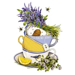 (Discontinued) Diamond painting kit Tea Still Life 30х40 cm AZ-1432
