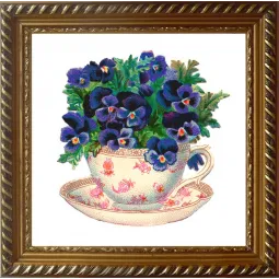 Diamond painting kit Flowers in the Cup 25х25 cm AZ-1440