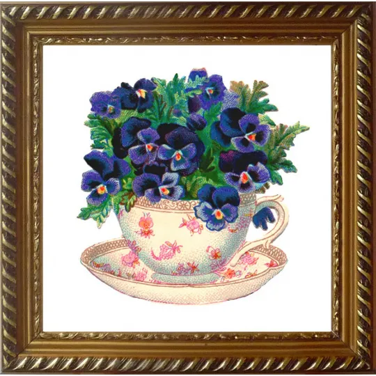 Diamond painting kit Flowers in the Cup 25х25 cm AZ-1440