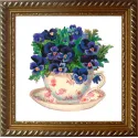 Diamant-Malerei-Set Blumen in der Tasse 25 x 25 cm AZ-1440