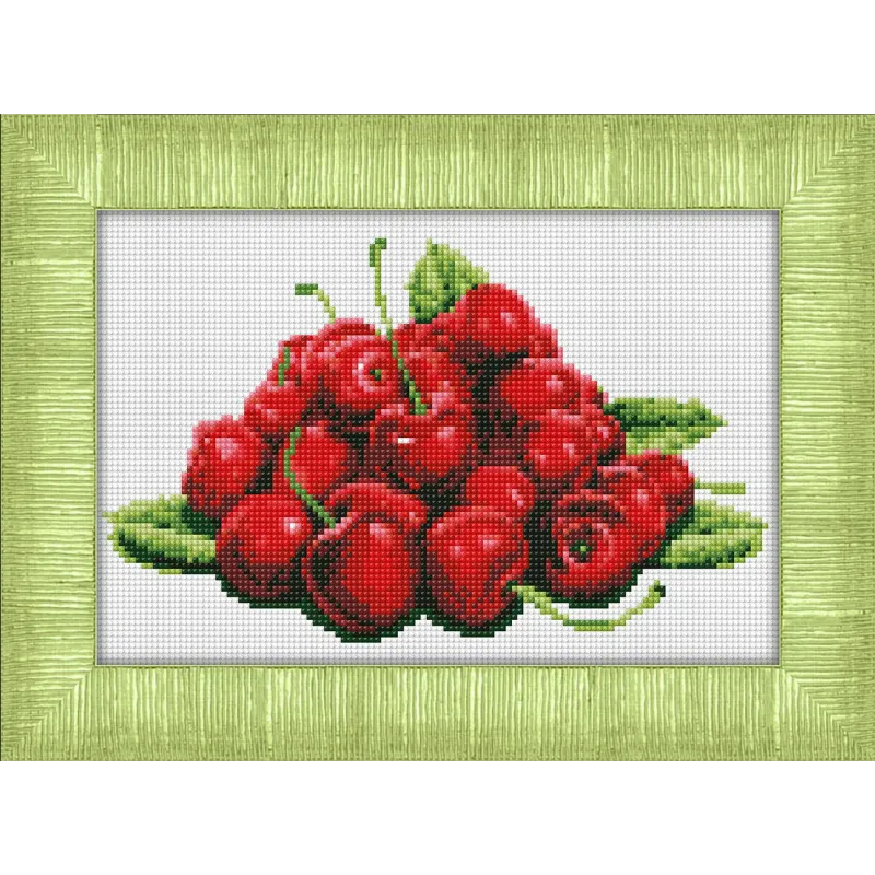 (Produit abandonné) Kit de peinture diamant Cerises 30х20 cm AZ-1116