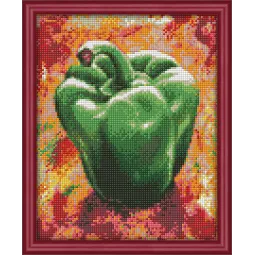 (Discontinued) Diamond painting kit Green Pepper 24х30 cm AZ-1381