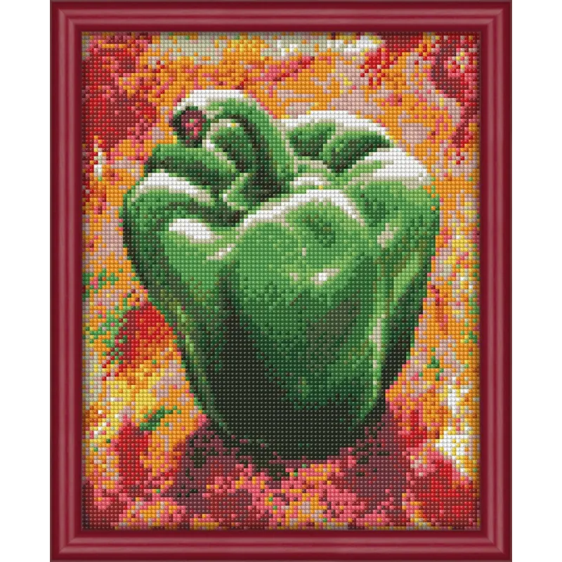 (Nutraukta) Deimantinio dažymo rinkinys Green Pepper 24х30 cm AZ-1381