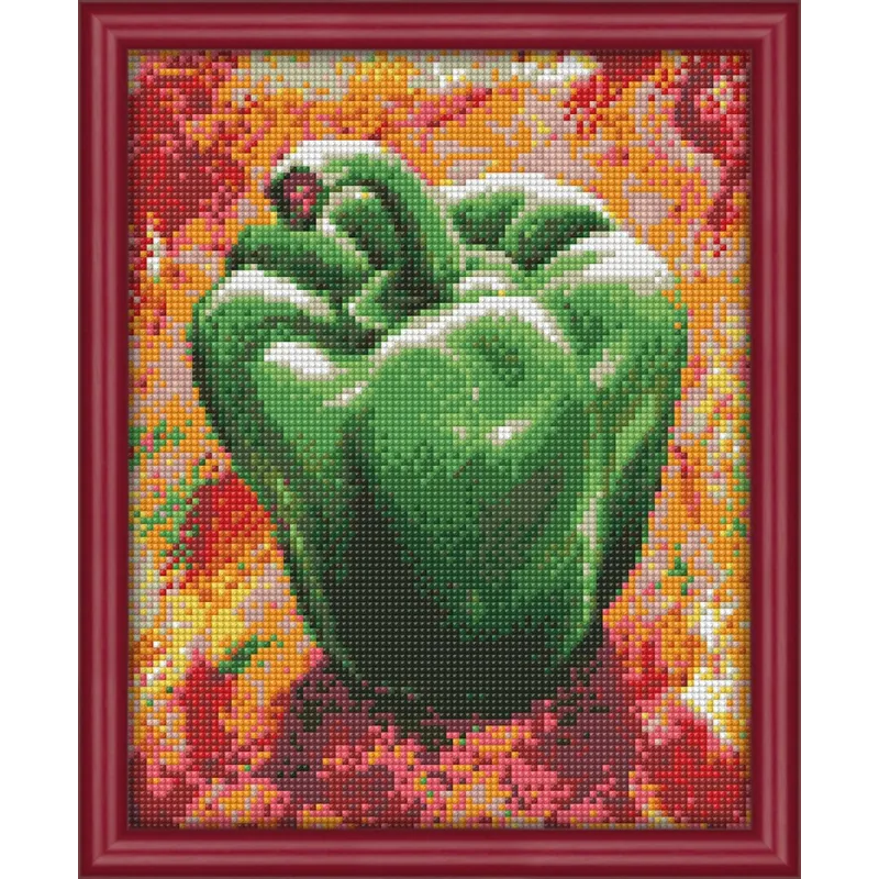 SALE (Discontinued) Diamond painting kit Green Pepper 24х30 cm AZ-1381