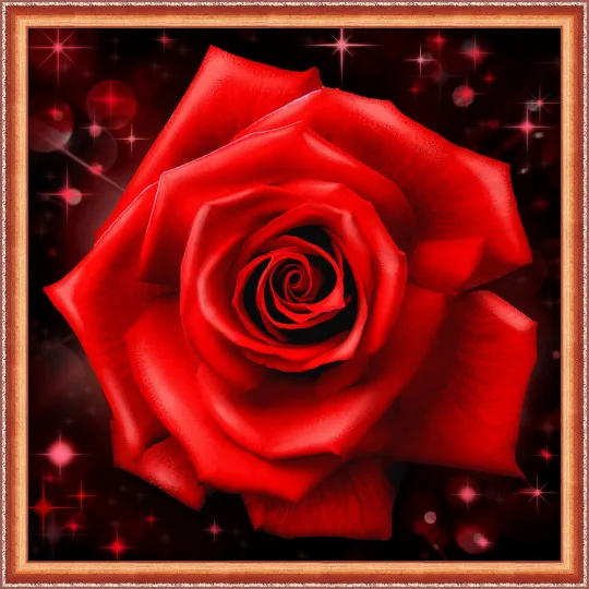 Funkelnde Rose 25x25 cm AZ-1785