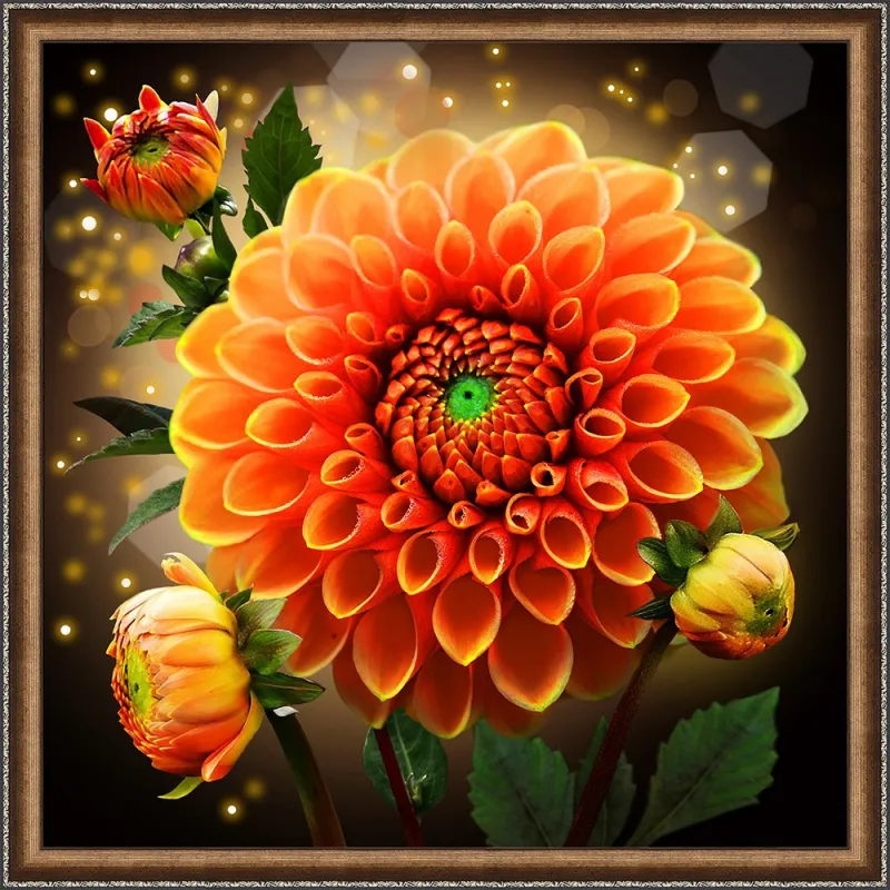 Dahlia pétillant 25x25 cm AZ-1786