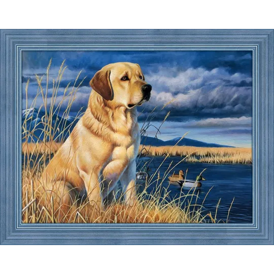 Labrador auf der Jagd 40x30 cm AZ-1681