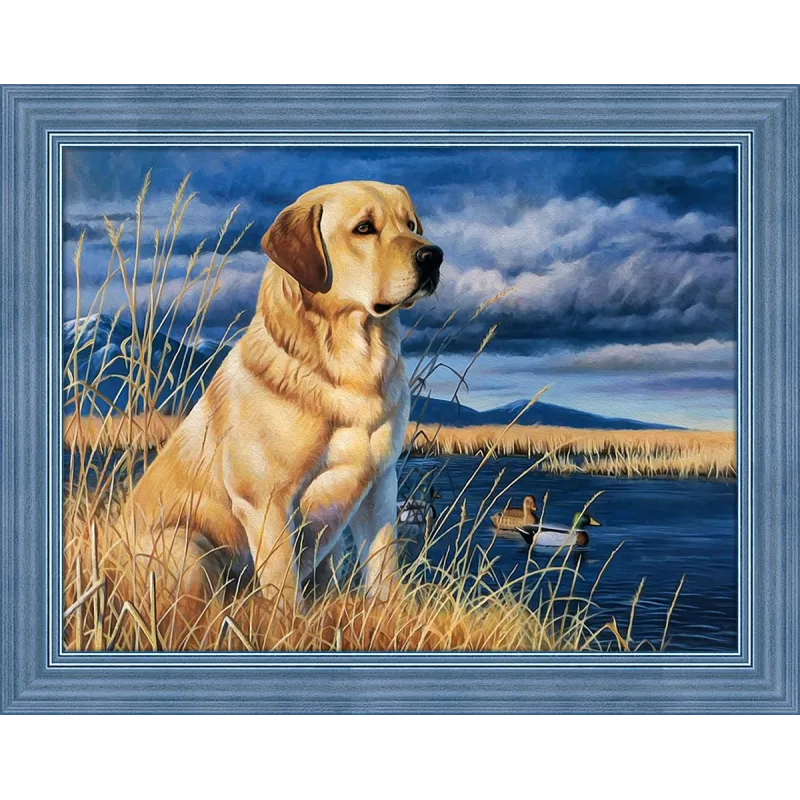 Labrador à la chasse 40x30 cm AZ-1681