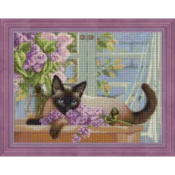 Siamesische Lady 40x30 cm AZ-1688