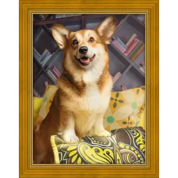 Fröhlicher Corgi 30x40 cm AZ-1690