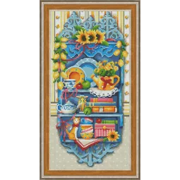 (Снят) Картина Стразами Полочка с Лимонами AZ-1584