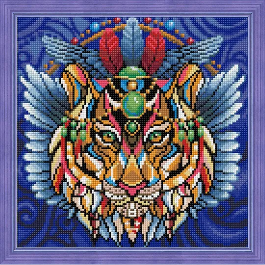 Diamant-Malerei-Set Tiger 30 x 30 cm AZ-1593