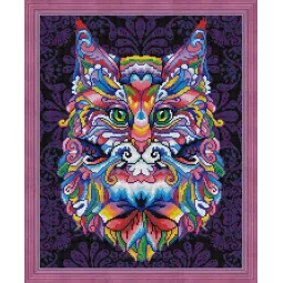 (Nutrauktas) Deimantų tapybos rinkinys Mystical Cat 40х50 cm AZ-1596