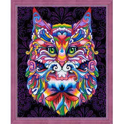 (Nutrauktas) Deimantų tapybos rinkinys Mystical Cat 40х50 cm AZ-1596