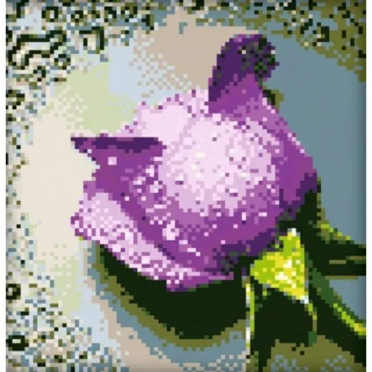 SALE (Discontinued) Diamond painting kit Lilac Rose 22х24 cm AZ-16