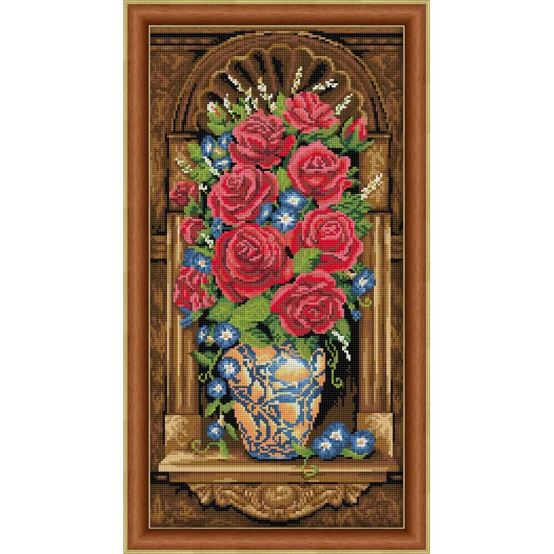 (Discontinué) Kit de peinture diamant Bouquet antique 30х60 cm AZ-1603