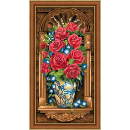 (Discontinued) Diamond Painting Kit Antique Bouquet 30х60 cm AZ-1603