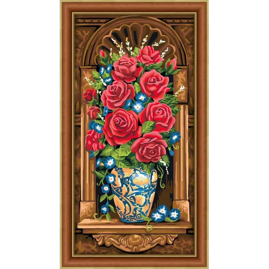 (Nicht mehr im Sortiment) Diamond Painting Kit Antiker Blumenstrauß 30х60 cm AZ-1603