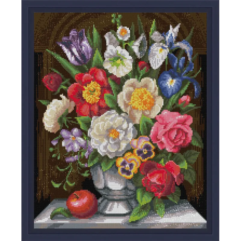 Diamant-Malerei-Set Blumen 40 x 50 cm AZ-1604
