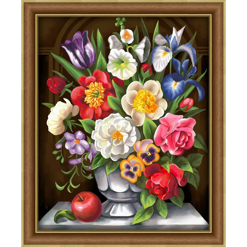 Diamant-Malerei-Set Blumen 40 x 50 cm AZ-1604