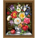 Diamant-Malerei-Set Blumen 40 x 50 cm AZ-1604